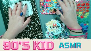 90s kid ASMR ep 1  Nickelodeon Stickers amp Notebook decorating [upl. by Paquito]