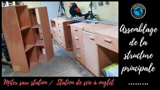 STATION DE SCIE A ONGLET  Assemblage de la structure  MITER SAW STATION ASSEMBLY [upl. by Modestine]