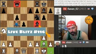 Fianchetto Grunfeld  dealing with Bh3 ideas  Live Blitz 116 [upl. by Idnal]