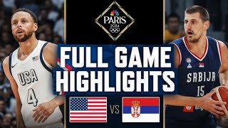 Team USA vs Serbia Full Game Highlights  2024 Olympics Mens Basketball  July 26 2024  NBA 2K24 [upl. by Akyre]