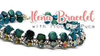 Ilena Beaded Bracelet Tutorial with Swarovski Crystals [upl. by Fleece]