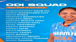 india w vs Australia w odi squad 2024  odi match annusment [upl. by Aitra]