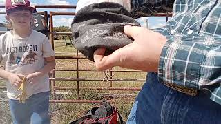 Buckout at Diamond W Ranch Riding Calves [upl. by Yhprum]