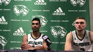 Jake Toolson amp Kenneth Ogbe after UVU’s 8679 win over New Mexico St [upl. by Einwahs]