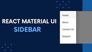 How to create React Material UI Sidebar using Drawer [upl. by Aleahcim]