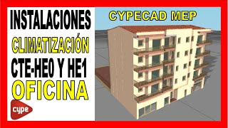 CYPECAD MEP CLIMATIZACIÓNVentilación de OficinaRITETutorial Clase 56 Instalaciones del edificio [upl. by Geller]