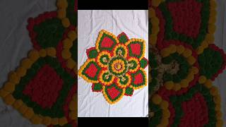 Pompom rangoli attractive design diwalispecial youtube craft [upl. by Odranreb]