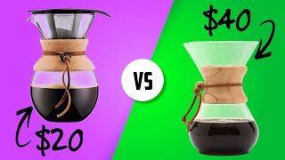 Chemex vs Bodum  Pour Over Coffee Makers Compared [upl. by Jessey397]