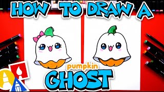 How To Draw A Pumpkin Ghost [upl. by Mavilia]