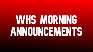 9924 Wapakoneta High School Morning Announcements [upl. by Scrivings]