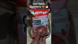 Corn flakes 🍓🌽 kelloggs corn strawberry [upl. by Stretch]