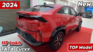 New Tata CURVV Top Model 2024 🔥  Tata CURVV Red Colour Review [upl. by Reis]