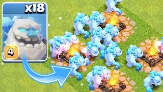 ALL ICE GOLEM RAIDquotClash Of Clansquot NEW TROOP [upl. by Adnalay441]