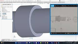 Design of cotter Joint Spigot part 2 in SolidWorks [upl. by Petunia]