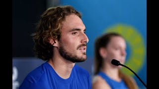 Interview Stefanos Tsitsipas and Team Greece Day 6 United Cup 2024 [upl. by Johannessen662]