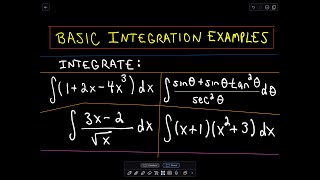 ❖ Basic Integration Problems ❖ [upl. by Beshore]