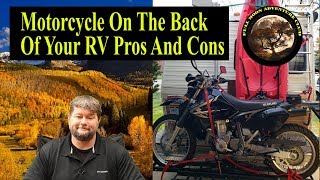 Motorcycle On RV For Scouting  Pros And Cons [upl. by Krawczyk719]