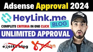 Heylink me Adsense Approval In 24 Hours 2024  Updated Method 2024  By By Exblog  Mr Sham [upl. by Dutchman]