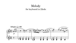 Melody for microtonal keyboard in 22edo [upl. by Sandra]