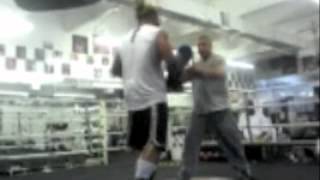 Coach Nelson  Shannon Briggs  Focus Mitts  Boxing Pad Work [upl. by Noremmac]