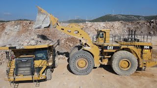 Huge Caterpillar 994 Wheel Loader Loading Caterpillar 777F Dump Truck  Samaras Mining Group [upl. by Chappie946]