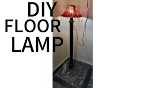 DIY FLOOR LAMP 🛋️ ldeas [upl. by Nodnarb]