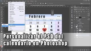 Personalizar plantilla del calendario psd en Photoshop [upl. by Ashton677]