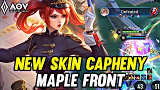 AOV  NEW SKIN CHAPENNY MAPLE FRONT GAMEPLAY  ARENA OF VALOR LIÊNQUÂNMOBILE ROV [upl. by Bal32]