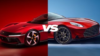 Ferrari Dodici Cylindri vs Aston Martin Vanquish A Clash of V12 Titans [upl. by Mathis]