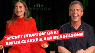 Emilia Clarke Mimics Ben Mendelsohn From Marvel’s ‘Secret Invasion’ [upl. by Cailean503]