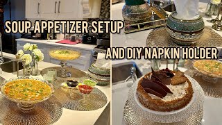 DAWAT APPETIZER SET UP  HOW TO MAKE LOTUS MILK CAKE  DIY NAPKIN HOLDER TUTORIAL [upl. by Greenwell]