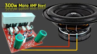 MV Collection Mono 300w Power AMP Board TestingConnection of 2sc5200 amp 2sa1943 Mosfet Board [upl. by Honniball]