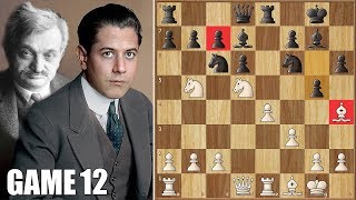 Running Out Of Time  Lasker vs Capablanca  WCC Game 12 1921 [upl. by Audwen]