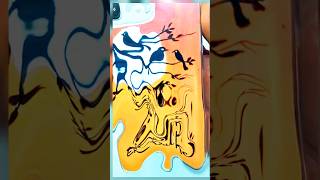 Phone back cover design diy calligraphy calibazz sunset drawing acrylic art logo painting [upl. by Orfinger972]