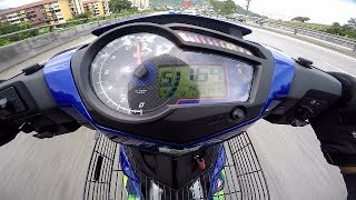 TOP SPEED Y15ZR SPEC 62 SPROCKET 1441 GPS VS METER [upl. by Inaflahk619]