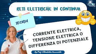 corrente elettrica tensione elettrica o differenza di potenziale spiegazione semplice ed intuitiva [upl. by Arag]