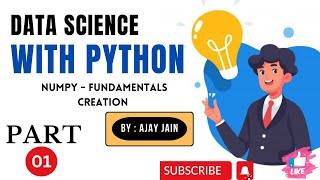 NumPy1fundamentalscreation Data Science With Python HINDI [upl. by Nenerb]