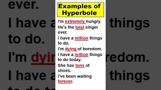 Hyperbole  Examples of Hyperbole  shorts theeducationalspan figureofspeech [upl. by Yelkao]