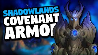 Shadowlands All Covenant Armor Sets  WoW Patch 90  World of Warcraft [upl. by Mccollum]