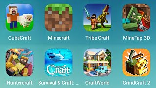 CubeCraft Minecraft Tribe Craft MineTap 3D Huntercraft Survival Craft Craft World GrindCraft [upl. by Nonad]