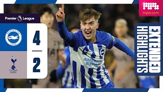 PL Extended Highlights Brighton 4 Spurs 2 [upl. by Akerehs317]