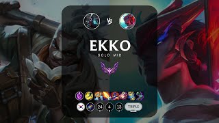 Ekko Mid vs Yone  KR Master Patch 1324 [upl. by Woodward]