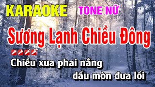 Karaoke Sương Lạnh Chiều Đông Tone Nữ Nhạc Sống  Nguyễn Linh [upl. by Jackie]