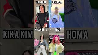 Ten yujin Vs Sia jiwoo Vs Kika kim Vs Homm9k ❤ heusslenfoire duet viral1 vs2 fyp shorts [upl. by Seroled]