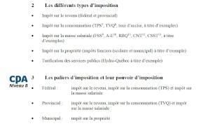 Les différents impôts et différentes taxes en vigueur2013 [upl. by Shannah]