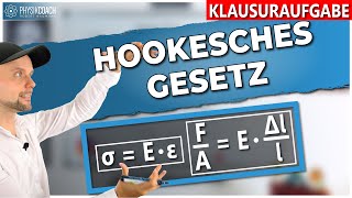 Hookesches Gesetz  Elastizitätsmodul Übungsaufgabe [upl. by Rockie401]