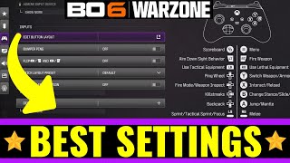 Warzone 4 BEST CONTROLLER Settings Graphics Aim Assist Audio to use NOW Warzone Black Ops 6 [upl. by Mahgirb]