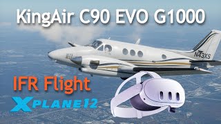 XPlane 12 Full Flight KBWIKIAD LPV Approach  King Air C90 EVO Free Mod  Meta Quest 3 RTX 4080S [upl. by Bevers912]