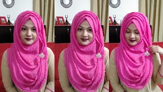 Everyday Hijab Tutorial for School College University 2021Full Coverage Tahmina Shova💝💝 [upl. by Cooley]