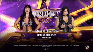 WWE 2K24 Chyna vs Rhea Ripley  Epic Showdown [upl. by Notnirt]